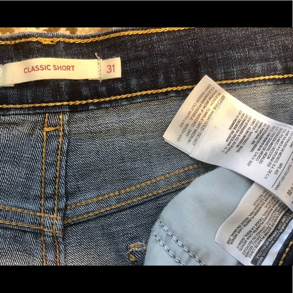 Levi’s High Waist Stretch Jeans Shorts 31 34x7 - Picture 3 of 4
